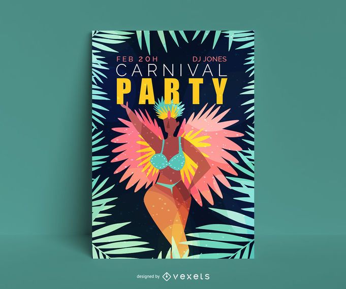 Karneval Party bearbeitbare Plakatgestaltung Karneval Party bearbeitbare Plakatgestaltung