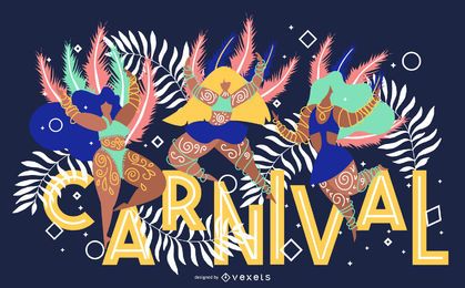 Diseño de banner artístico de carnaval Diseño de banner artístico de carnaval