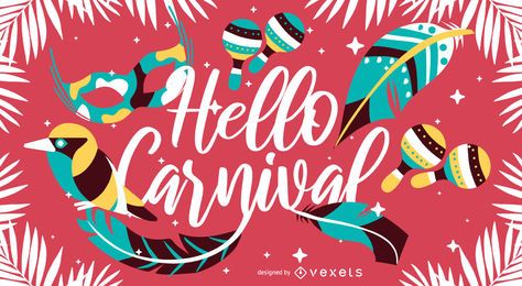 Hallo Karneval Artistic Lettering Design