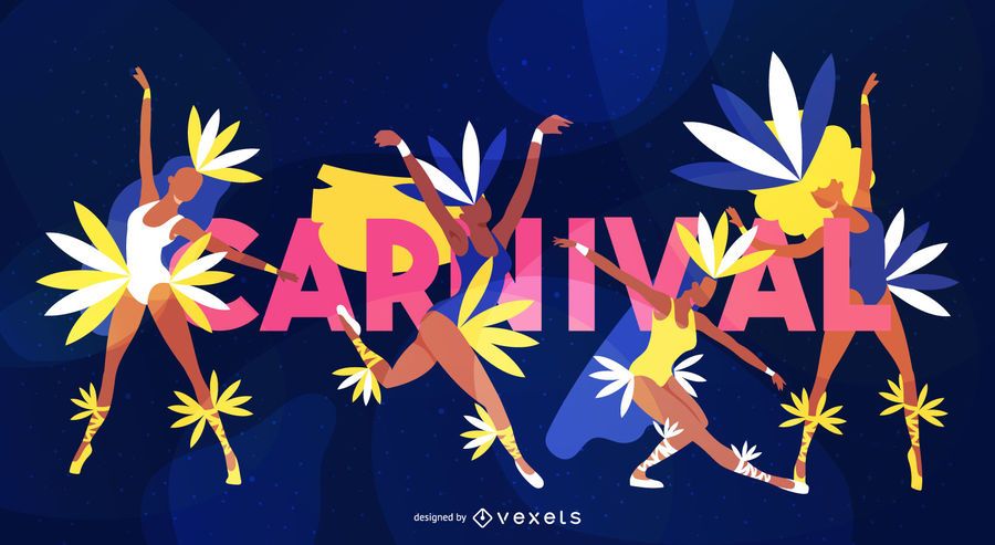 Diseño de letras de bailarina de carnaval Diseño de letras de bailarina de carnaval