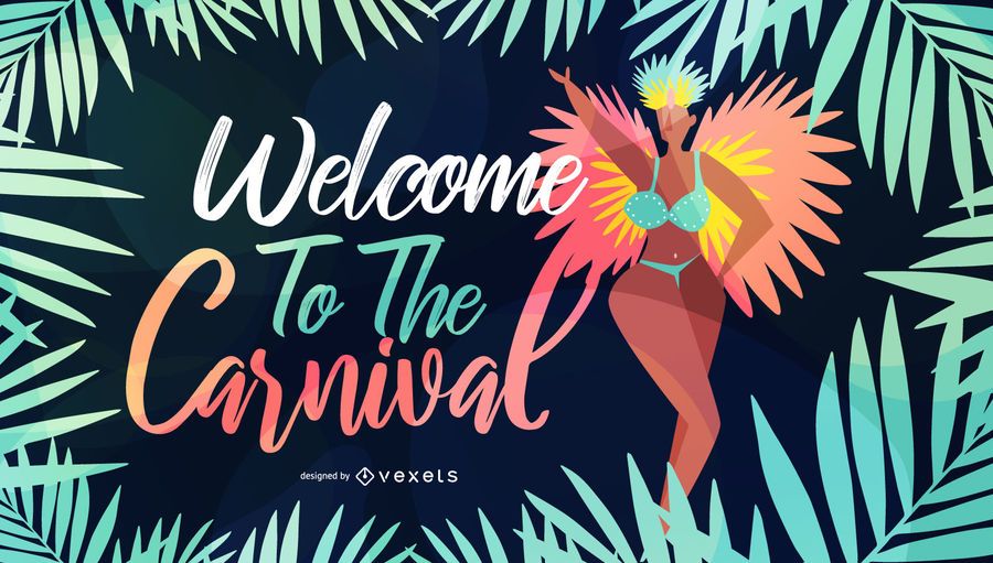 Bem-vindo ao Carnival Seasonal Illustration Bem-vindo ao Carnival Seasonal Illustration
