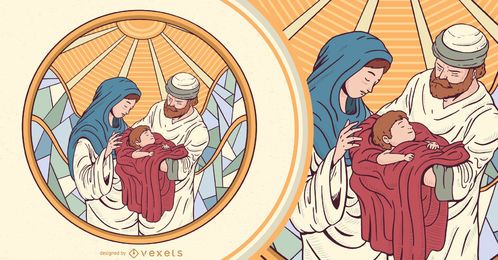 Diseño de ilustración de la natividad de Jesús Diseño de ilustración de la natividad de Jesús