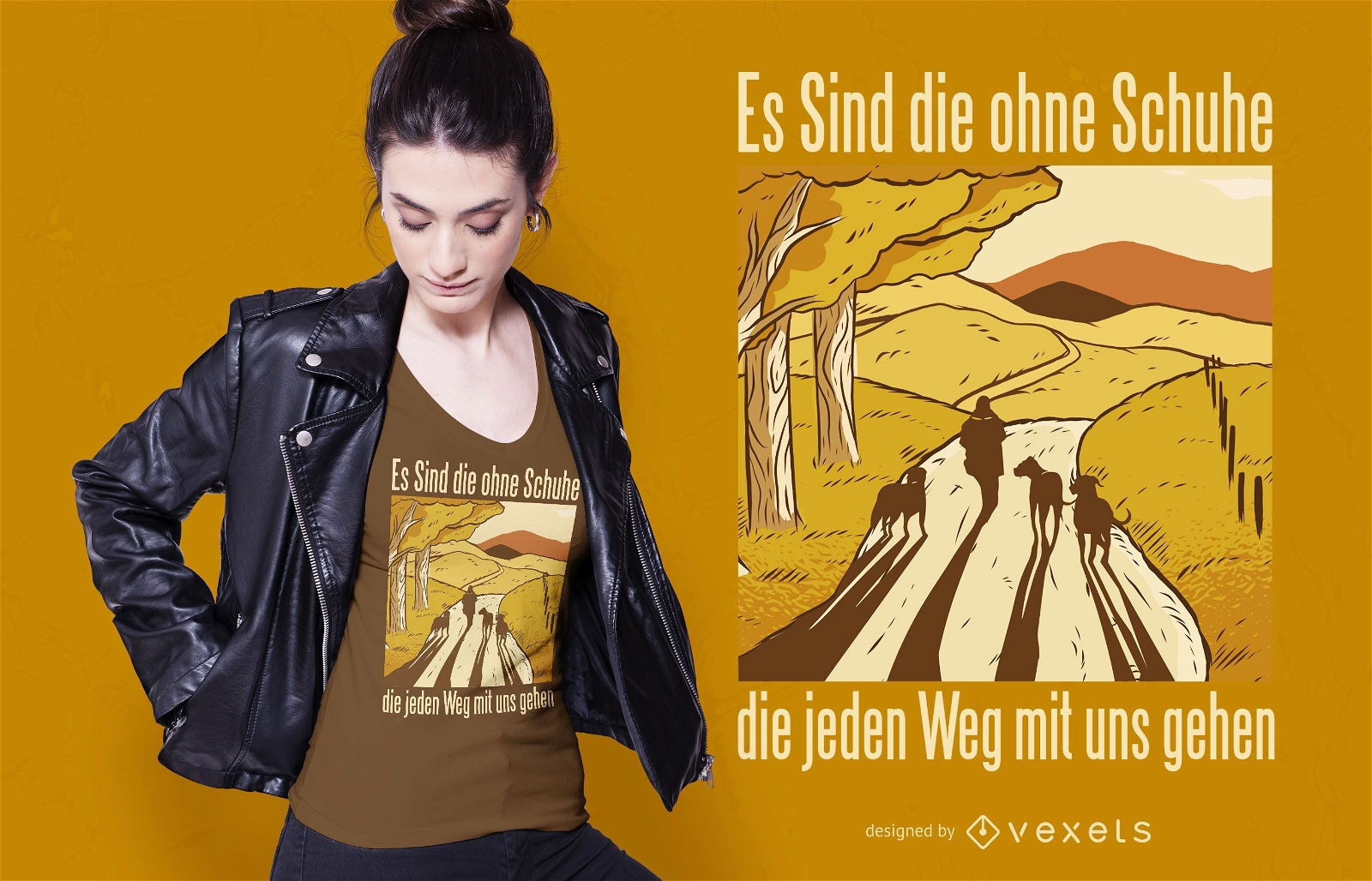 Design de t-shirt de citação alemã para cães