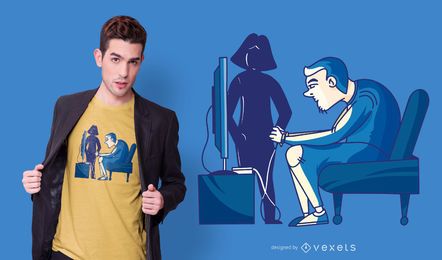 Jogador jogando design de t-shirt Jogador jogando design de t-shirt