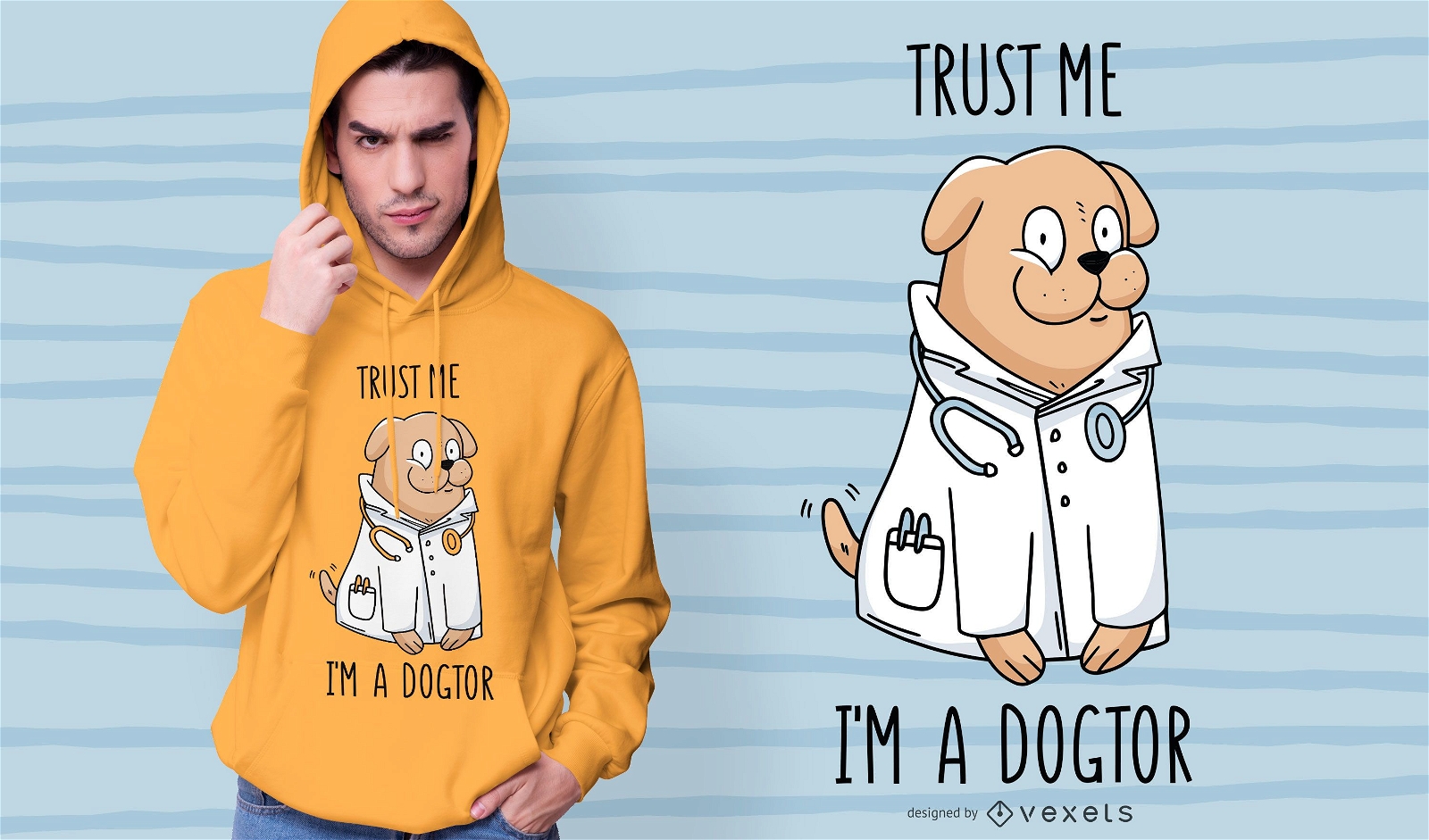 Design de t-shirt para cão médico