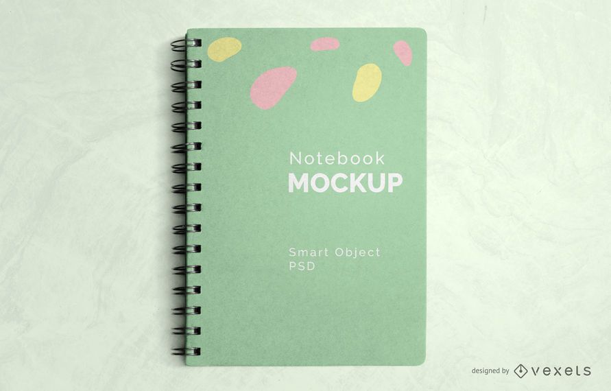 Modelo de caderno em espiral psd Modelo de caderno em espiral psd