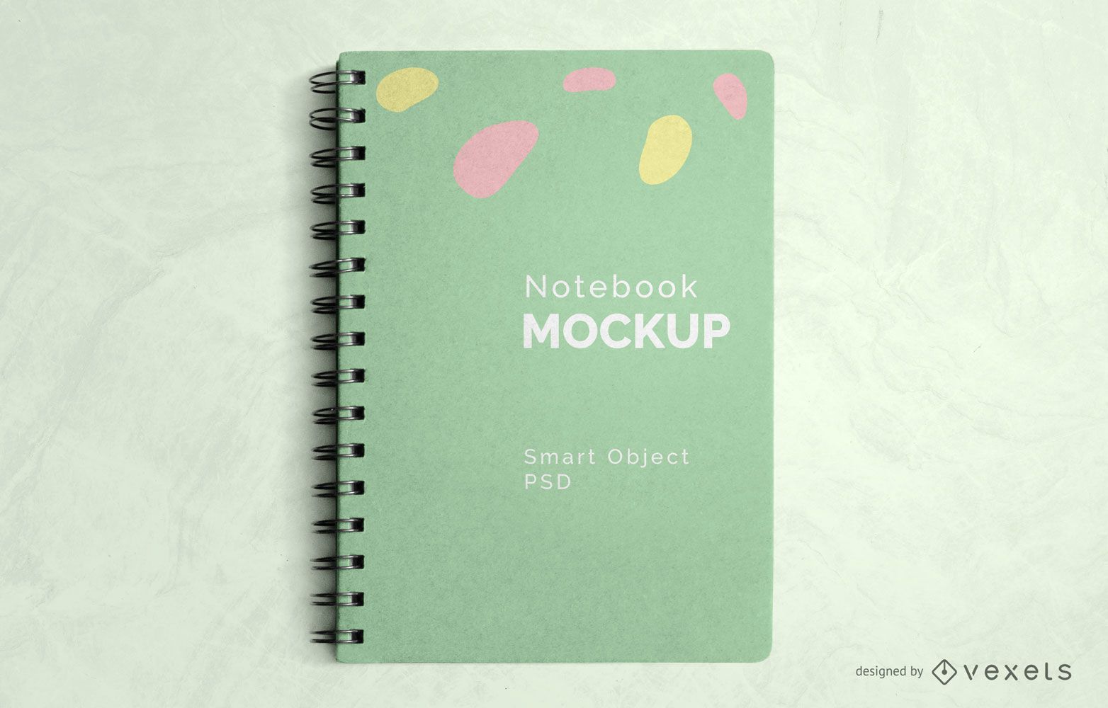 Spiral notebook mockup psd