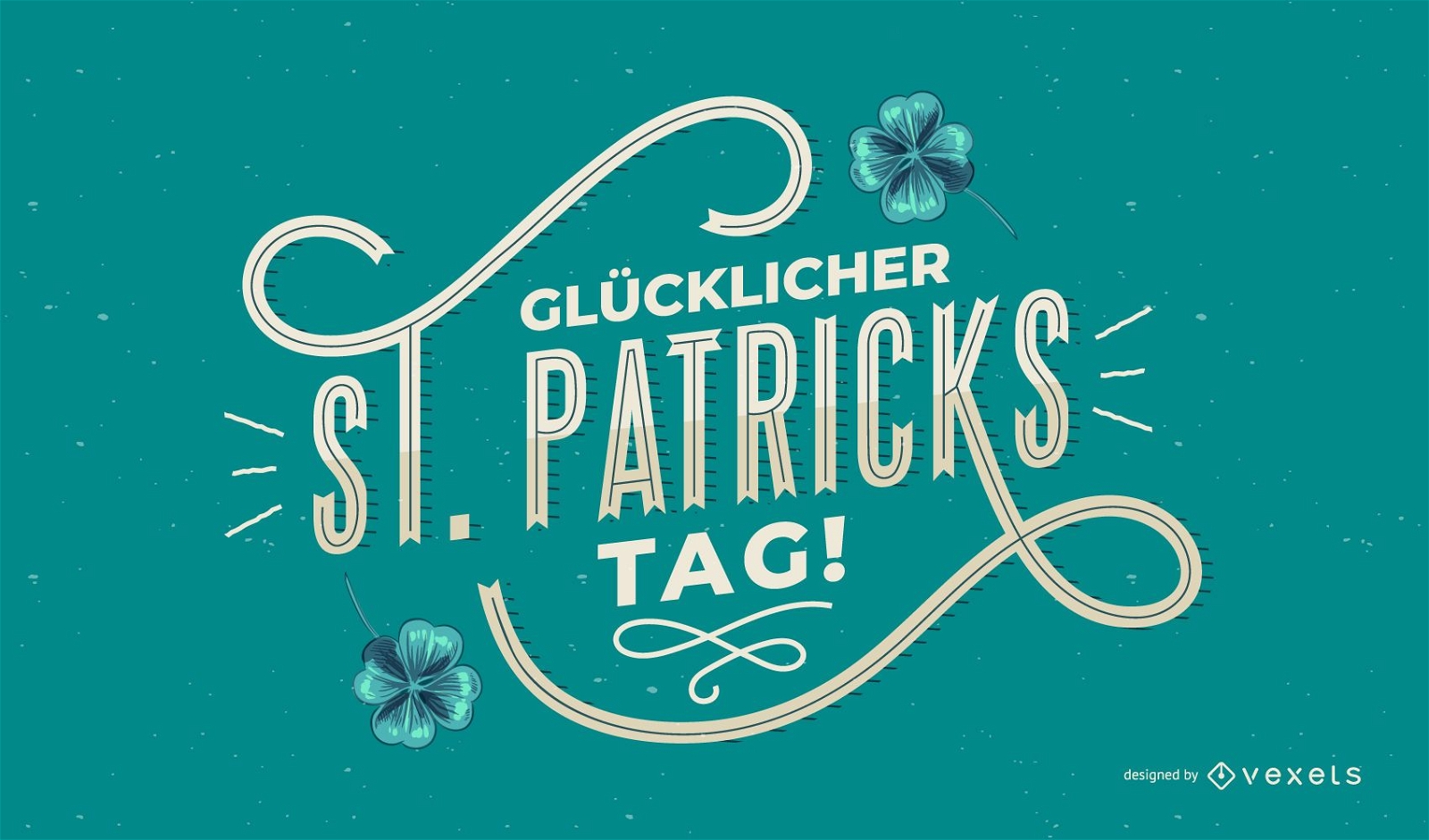 Happy St Patricks deutscher Schriftzug