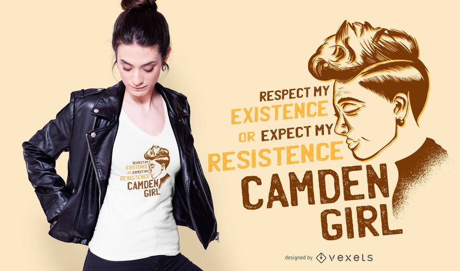 Camden Girl Quote T-shirt Design Camden Girl Quote T-shirt Design