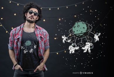 Space Attraction Funny T-shirt Design