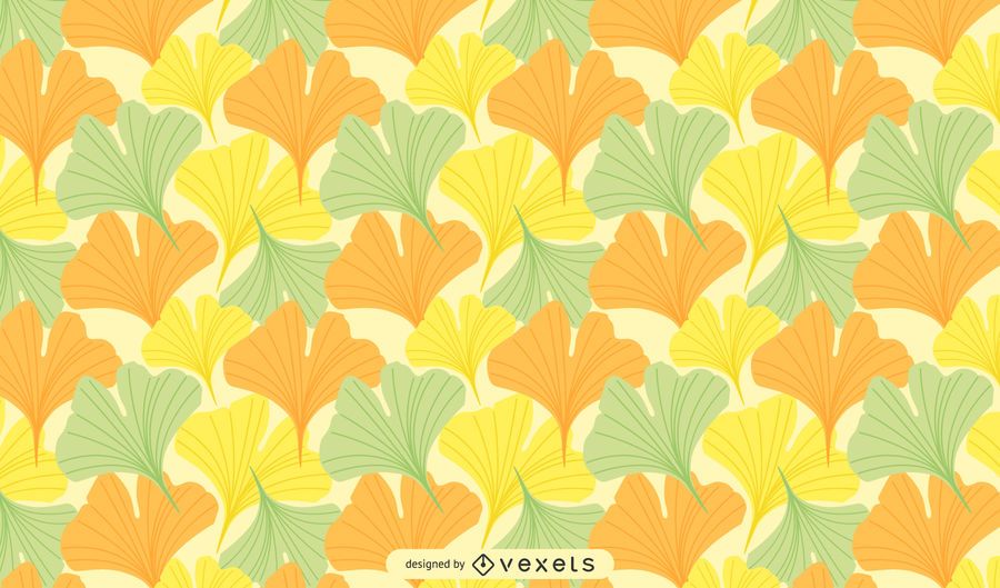 Diseño de patrón de Ginkgo Biloba Diseño de patrón de Ginkgo Biloba
