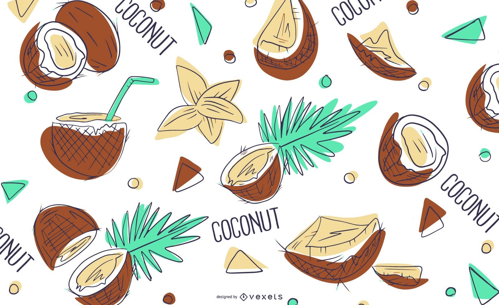 Kokosnussmusterdesign