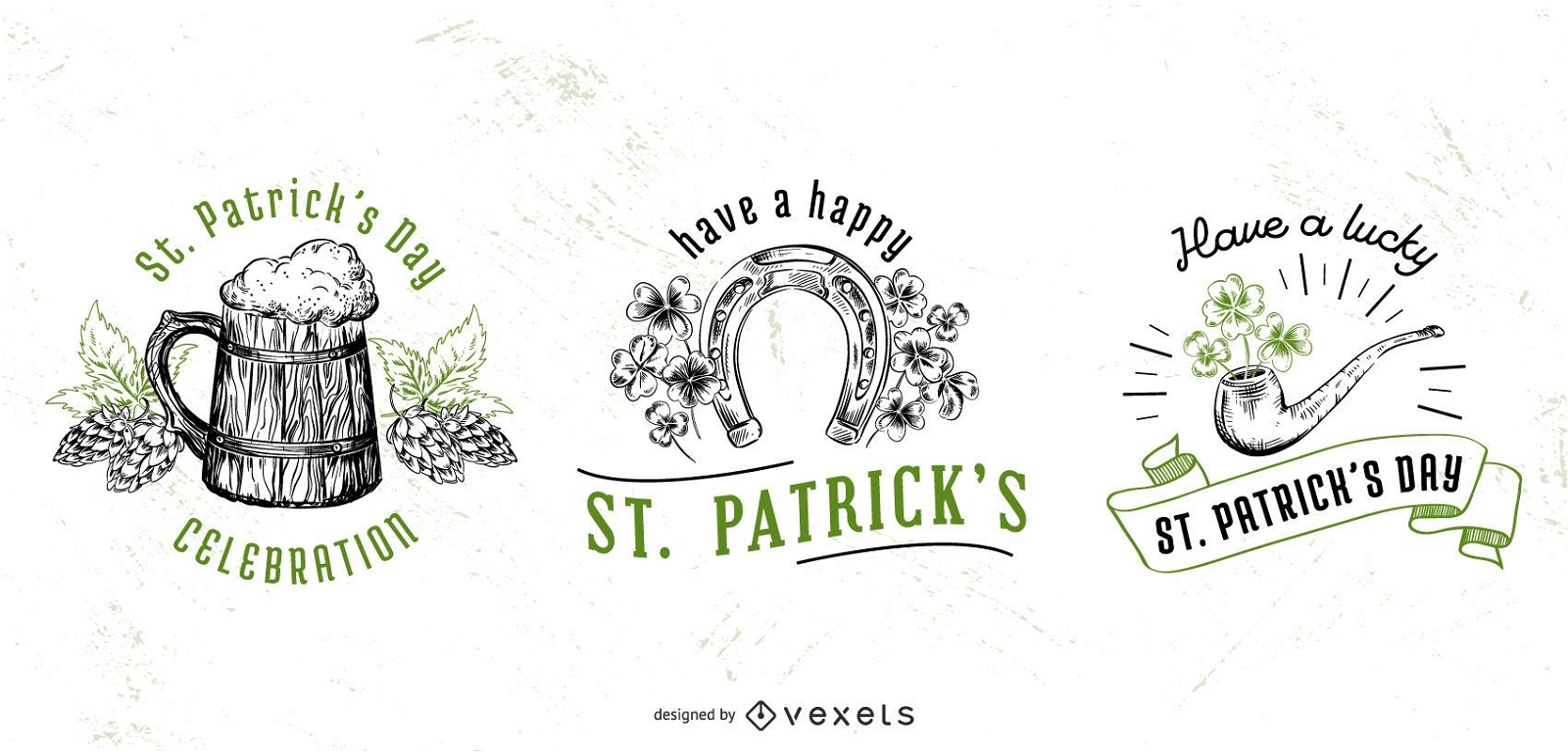 St. Patricks Tagesabzeichen gesetzt