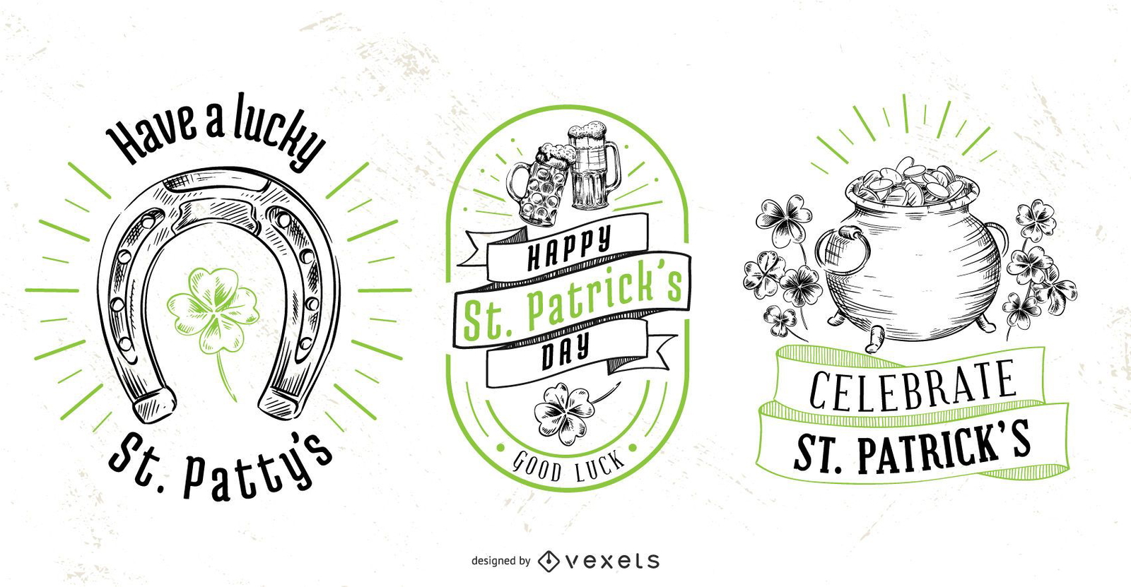 St. Patrick&#39;s Day Abzeichen gesetzt