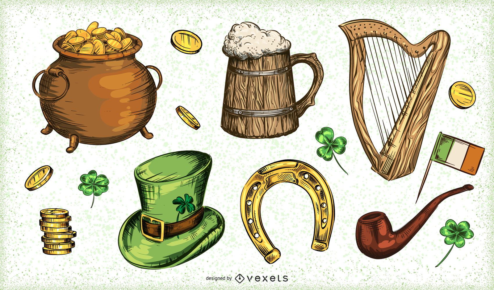 St Patrick's Day elements set