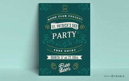 Cartel de fiesta del día de san patricio