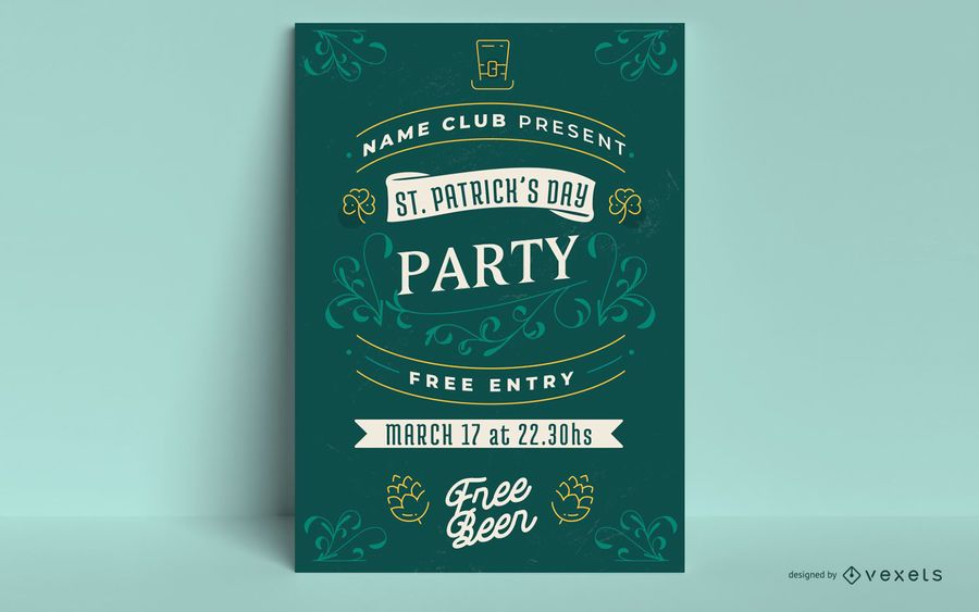 St patricks day party poster St patricks day party poster