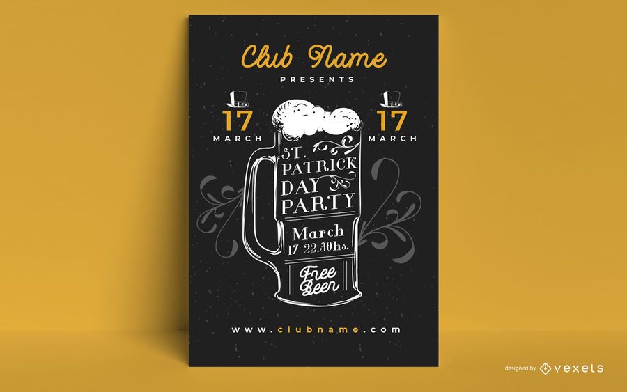 St particks beer party poster St particks beer party poster