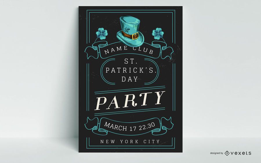 St patrick's party poster template St patrick's party poster template