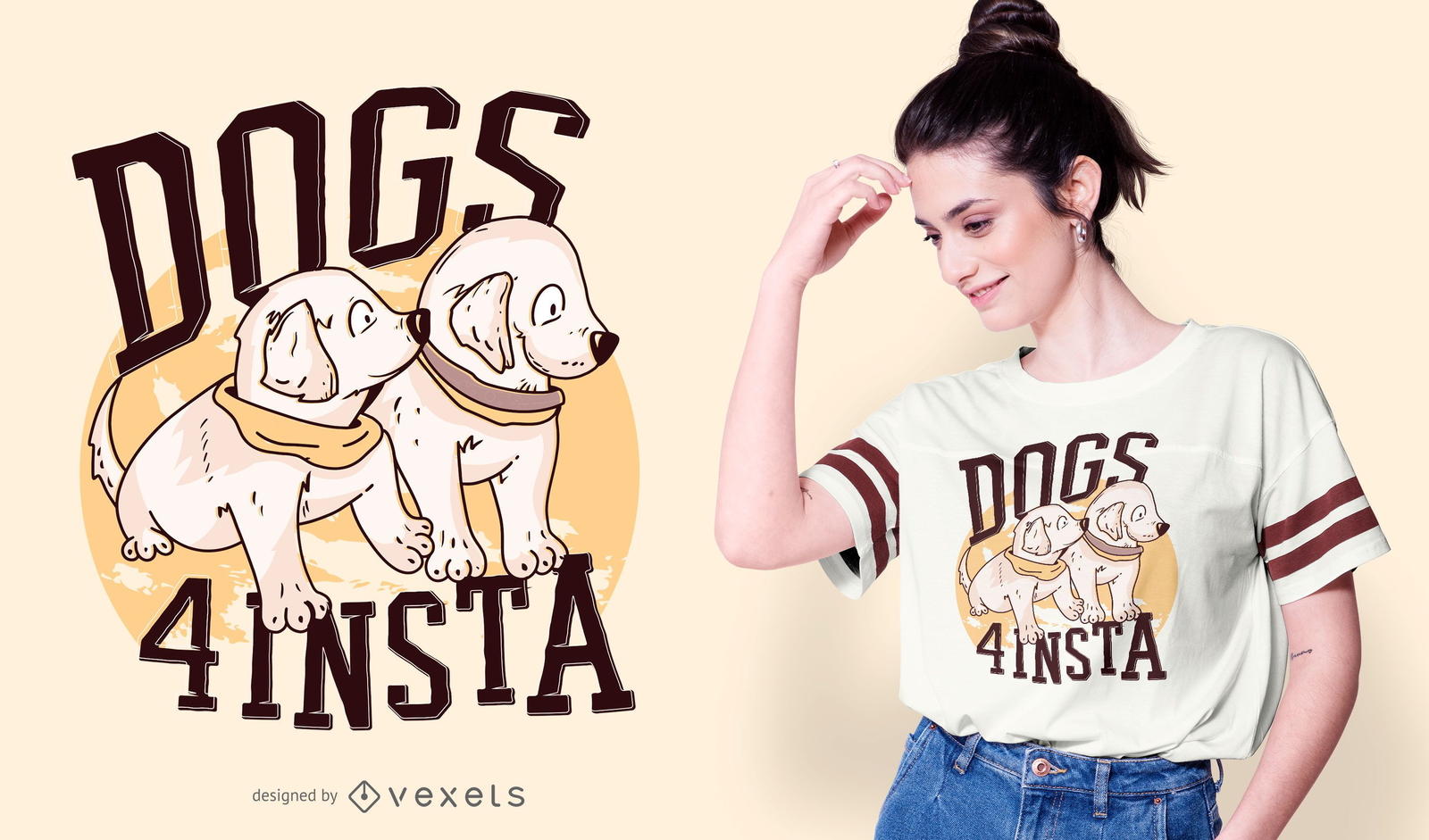 Design de camisetas com citações de cachorros