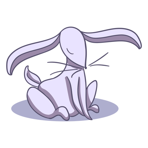 Stilvoller Charakter des blauen Kaninchens PNG-Design