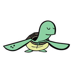 Cartoon turtle character PNG Design Transparent PNG
