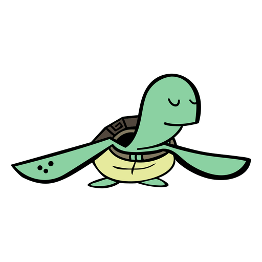 Cartoon turtle character PNG Design