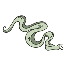 Green snake character stylish Transparent PNG