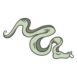 Green Snake Charakter stilvoll PNG-Design