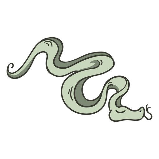 Green Snake Charakter stilvoll PNG-Design