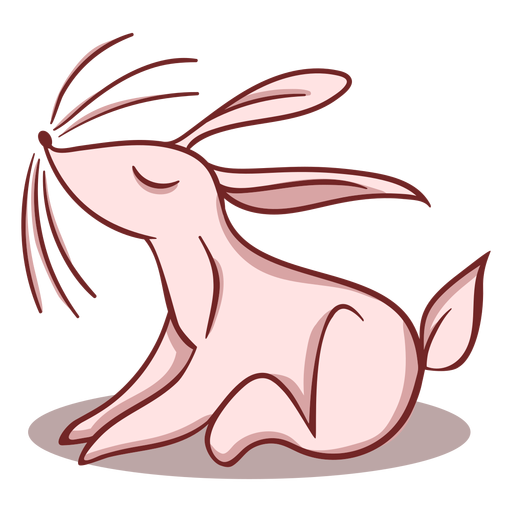 Personaje elegante conejo Diseño PNG