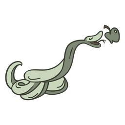 Personaje de serpiente con estilo Diseño PNG
