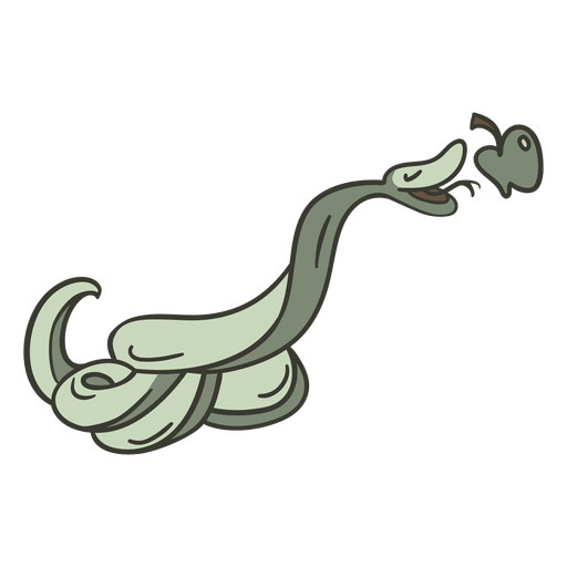 Personaje de serpiente con estilo Diseño PNG