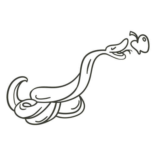 Strichschlangencharakter stilvoll PNG-Design
