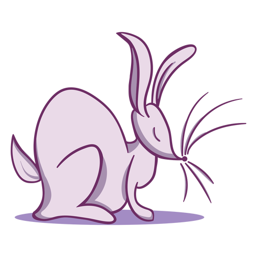 Elegante personaje de conejo Diseño PNG
