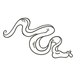 Elegante personaje de serpiente duerme Diseño PNG