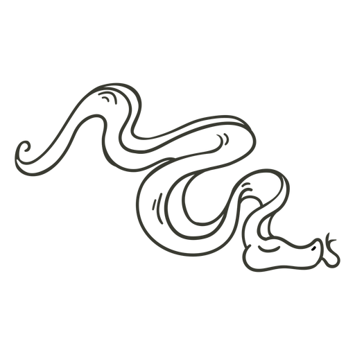 Stylish snake character sleeps PNG Design