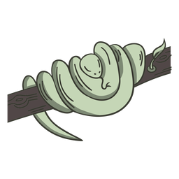 Árvore de personagem cobra estilosa Desenho PNG