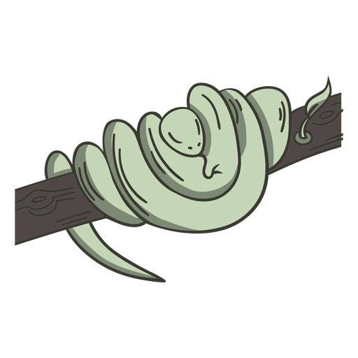 Árbol de carácter de serpiente con estilo Diseño PNG