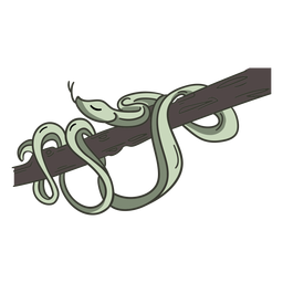 Carácter elegante de serpiente de árbol Diseño PNG
