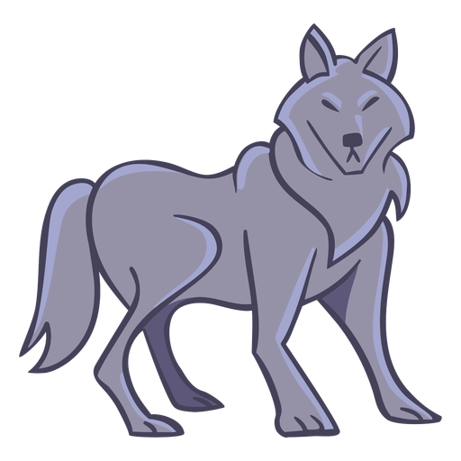 Personagem de lobo elegante Desenho PNG