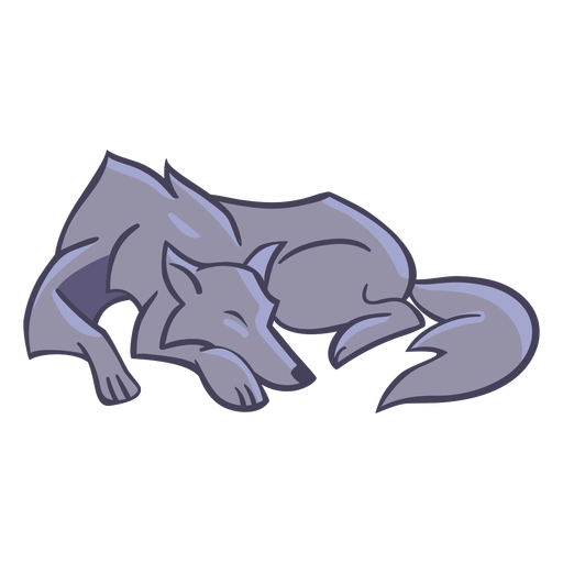 Wolf Stylish Character Sleeping Transparent Png And Svg Vector File