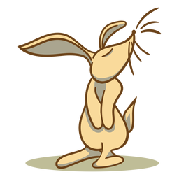 Yellow rabbit stylish character PNG Design Transparent PNG