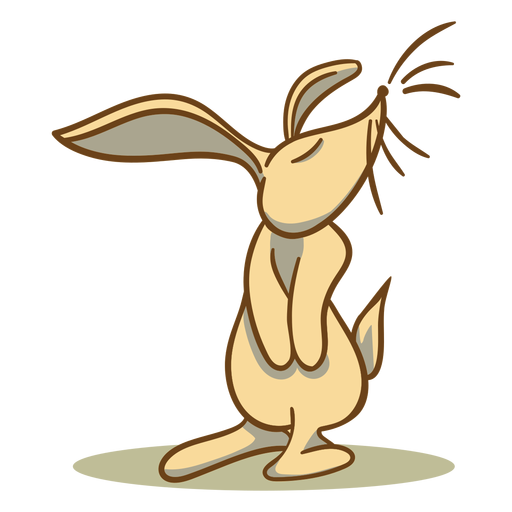 Stilvoller Charakter des gelben Kaninchens PNG-Design