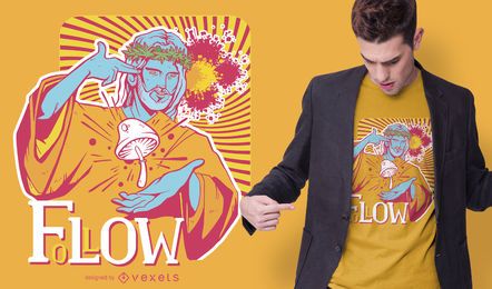 Diseño de camiseta Trippy Jesus