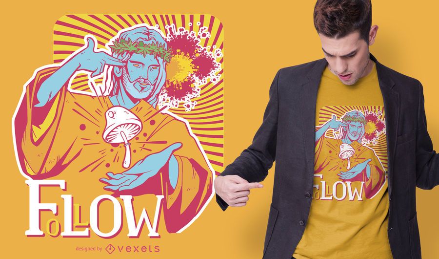 Trippy Jesus-T-Shirt Entwurf Trippy Jesus-T-Shirt Entwurf