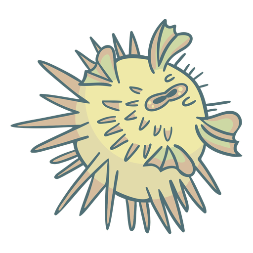Beige blowfish pucker design PNG Design