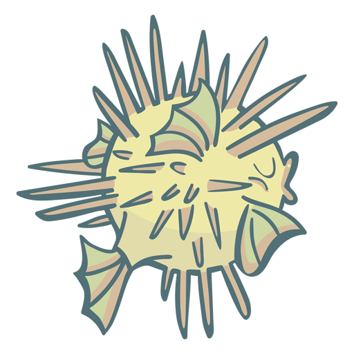 Beige blowfish turned away PNG Design