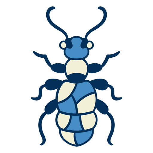 Icono de insecto hormiga azul Diseño PNG