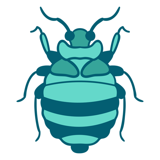Icono de insecto escarabajo azul Diseño PNG
